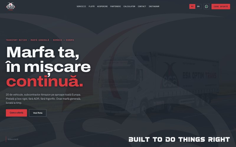 ESA International road freight · Alkeme Design