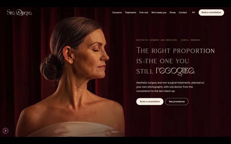 Sine Qlinique Aesthetic clinic concept · Alkeme Design