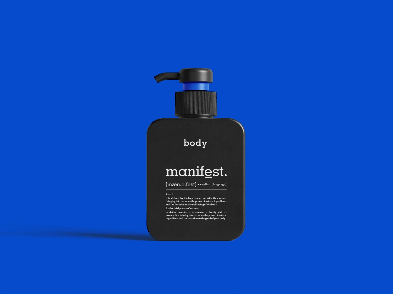 Manifest packaging · personal care