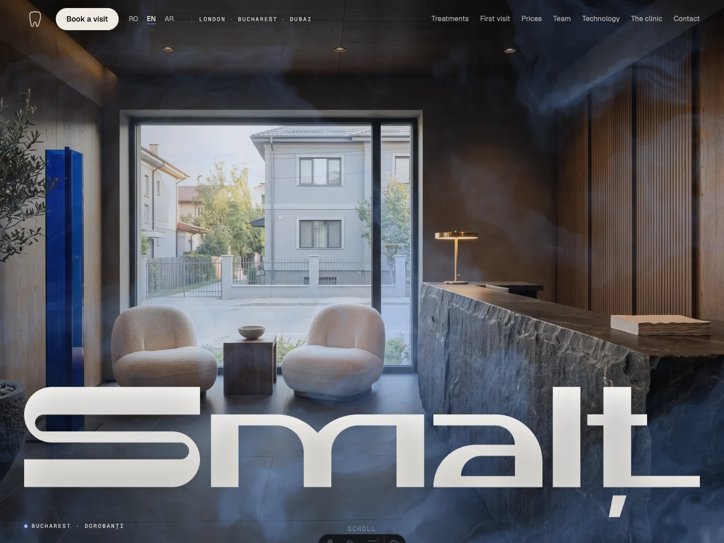 Smalț Website: the homepage · Alkeme Design