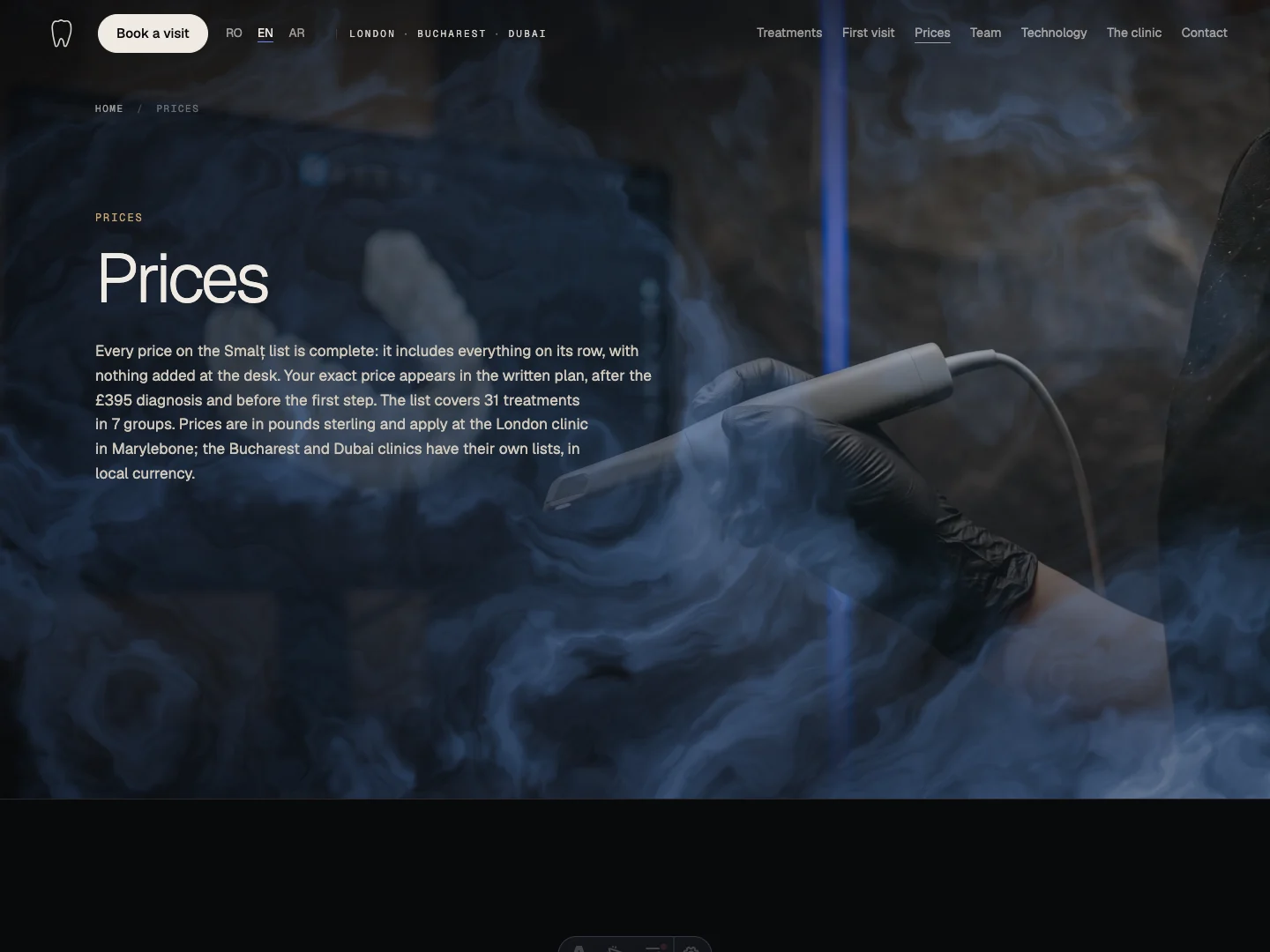 Smalț Treatments, prices and booking · Alkeme Design
